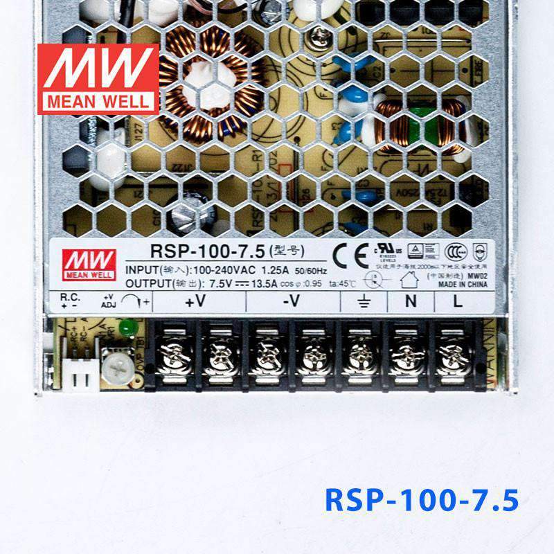 Mean Well RSP - 100 - 7.5 Power Supply 100W 7.5V - RSP - 100 - 7.5 - powersupplymall.com
