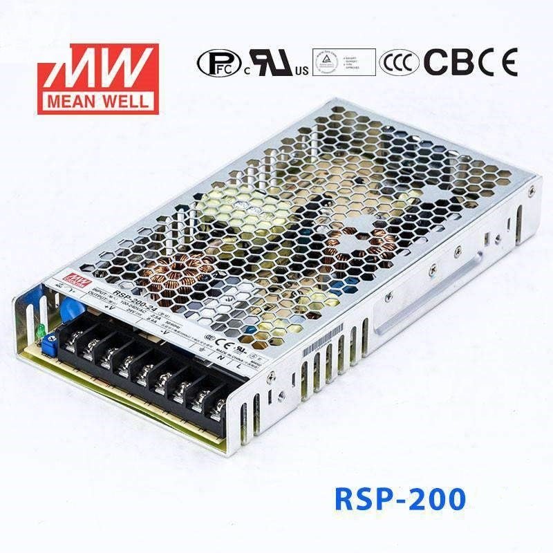 Mean Well RSP - 200 - 27 Power Supply 200W 24V - RSP - 200 - 27 - powersupplymall.com
