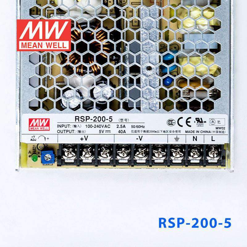 Mean Well RSP - 200 - 5 Power Supply 200W 5V - RSP - 200 - 5 - powersupplymall.com