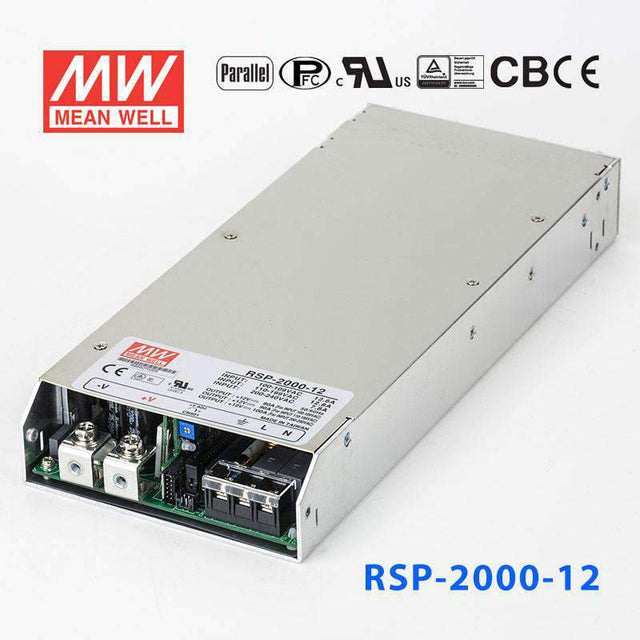 Mean Well RSP - 2000 - 12 Power Supply 1200W 12V - RSP - 2000 - 12 - powersupplymall.com