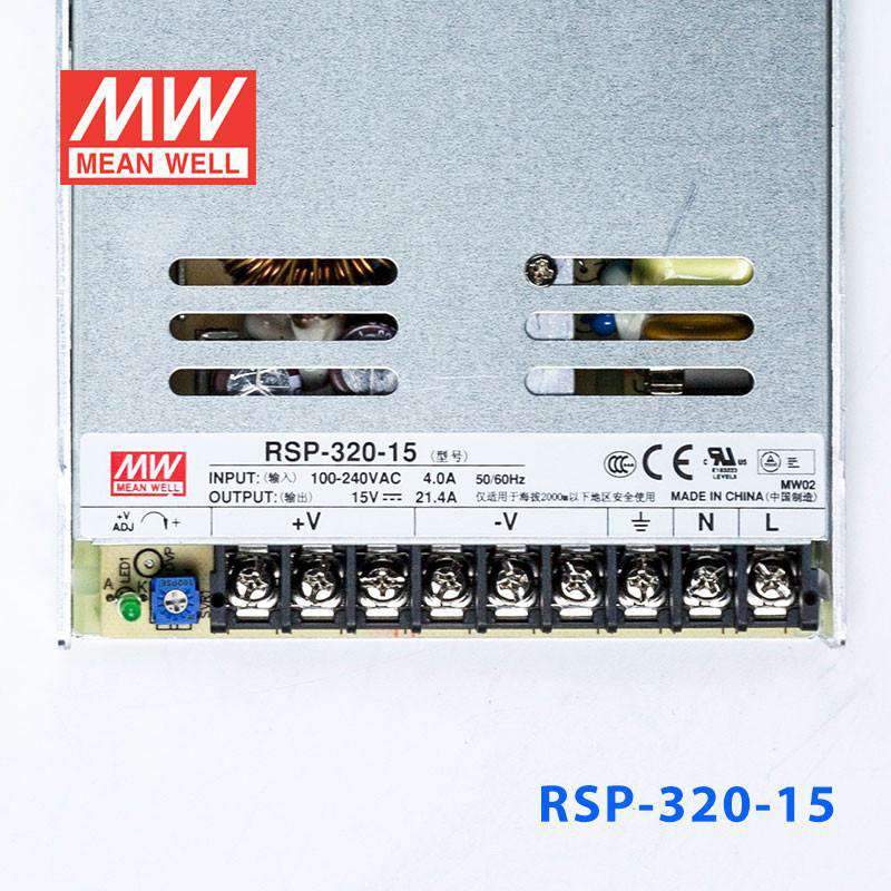 Mean Well RSP - 320 - 15 Power Supply 320W 15V - RSP - 320 - 15 - powersupplymall.com
