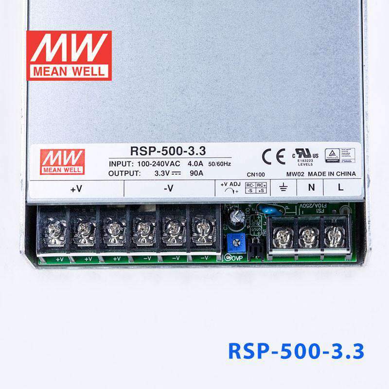 Mean Well RSP - 500 - 3.3 Power Supply 297W 3.3V - RSP - 500 - 3.3 - powersupplymall.com