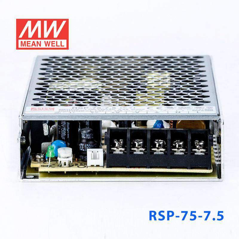 Mean Well RSP - 75 - 7.5 Power Supply 75W 7.5V - RSP - 75 - 7.5 - powersupplymall.com