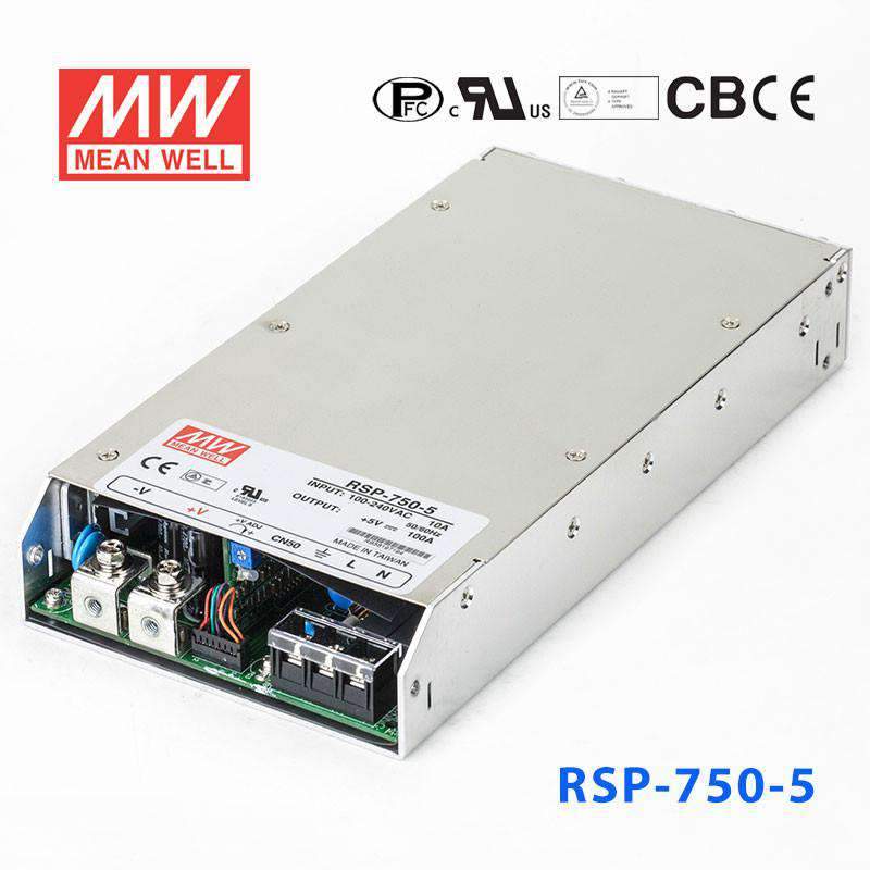 Mean Well RSP Series Power Supply 5V (75~1200W) -  - powersupplymall.com
