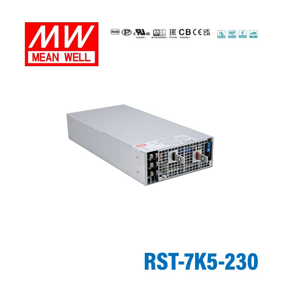 Mean Well RST - 7K5 - 230 High Power AC/DC Power Supply 7452W, 3 Phase Input, 230V Output - RST-7K5-230 - powersupplymall.com