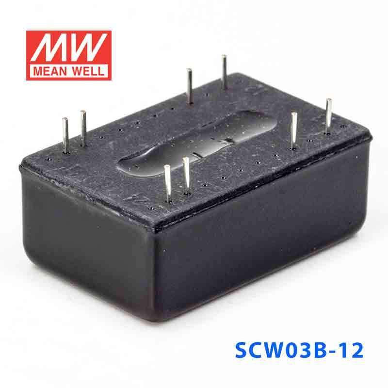 Mean Well SCW03B - 12 DC - DC Converter - 3W 18~36V DC in 12V out - SCW03B-12 - powersupplymall.com