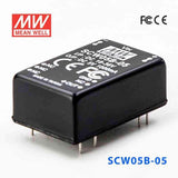 Mean Well SCW05B - 05 DC - DC Converter - 5W 18~36V DC in 5V out - SCW05B-05 - powersupplymall.com