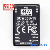 Mean Well SCW05B-15 DC-DC Converter - 5W 18~36V DC in 15V out 400mA - SCW05B-15 - powersupplymall.com