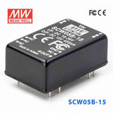 Mean Well SCW05B-15 DC-DC Converter - 5W 18~36V DC in 15V out 400mA - SCW05B-15 - powersupplymall.com