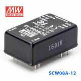 Mean Well SCW08A-12 DC-DC Converter - 8W 9~18V DC in 12V out 670mA - SCW08A-12 - powersupplymall.com