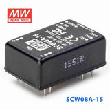 Mean Well SCW08A-15 DC-DC Converter - 8W 9~18V DC in 15V out 533mA - SCW08A-15 - powersupplymall.com