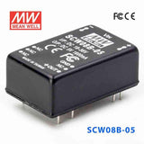 Mean Well SCW08B-05 DC-DC Converter - 8W 18~36V DC in 5V out 1.6A - SCW08B-05 - powersupplymall.com