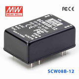 Mean Well SCW08B-12 DC-DC Converter - 8W 18~36V DC in 12V out 670mA - SCW08B-12 - powersupplymall.com