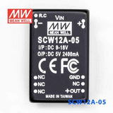 Mean Well SCW12A-05 DC-DC Converter - 12W 9~18V DC in 5V out 2.4A - SCW12A-05 - powersupplymall.com