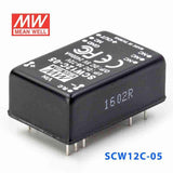 Mean Well SCW12C-05 DC-DC Converter - 12W 36~72V DC in 5V out 2.4A - SCW12C-05 - powersupplymall.com