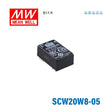 Mean Well SCW20W8-05 DC-DC Converter - 20W 9~75V DC in 5V out 10mA - SCW20W8-05 - powersupplymall.com