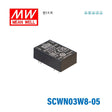 Mean Well SCWN03W8-05 DC-DC Converter - 3W 9~75V DC in 5V out 5mA - SCWN03W8-05 - powersupplymall.com