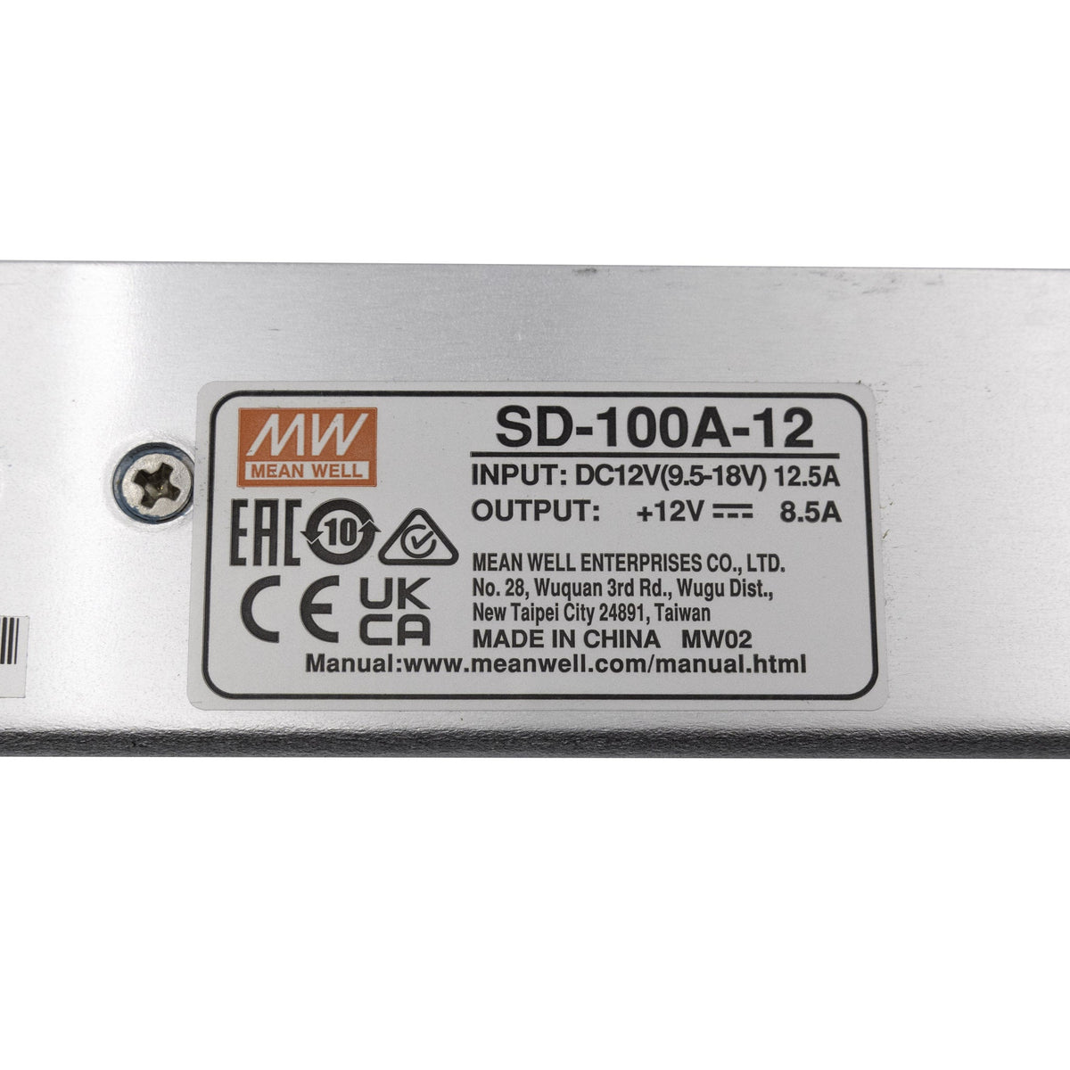 Mean Well SD-100A-12 DC-DC Converter - 100W - 9.5~18V in 12V out 8.5A - SD-100A-12 - powersupplymall.com