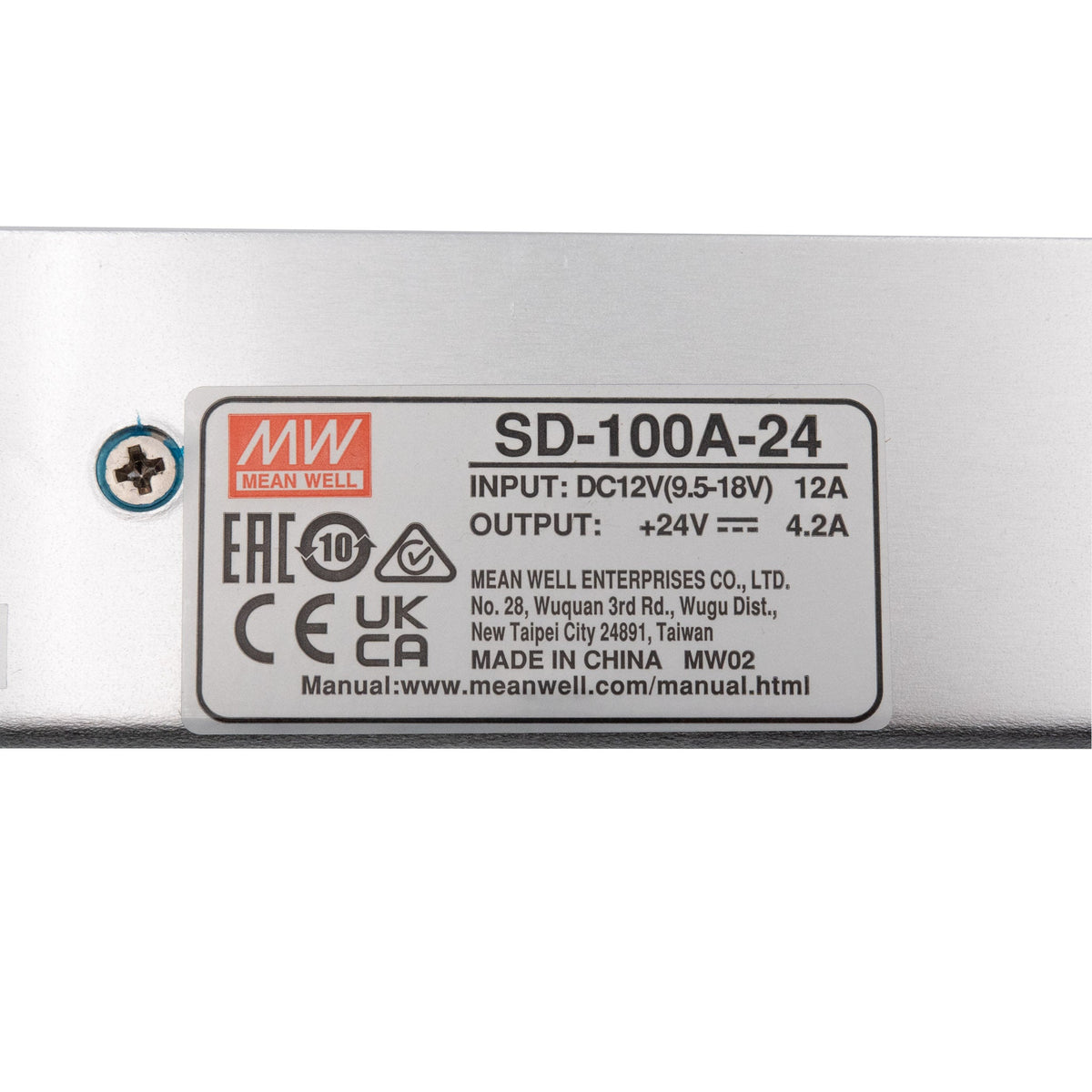 Mean Well SD-100A-24 DC-DC Converter - 100W - 9.5~18V in 24V out 4.2A - SD-100A-24 - powersupplymall.com