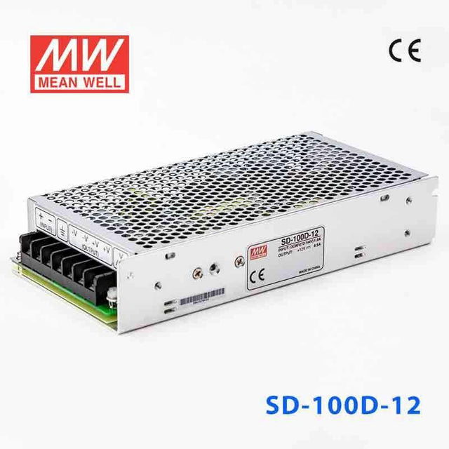Mean Well SD-100D-12 DC-DC Converter - 100W - 72~144V in 12V out 8.5A - SD-100D-12 - powersupplymall.com
