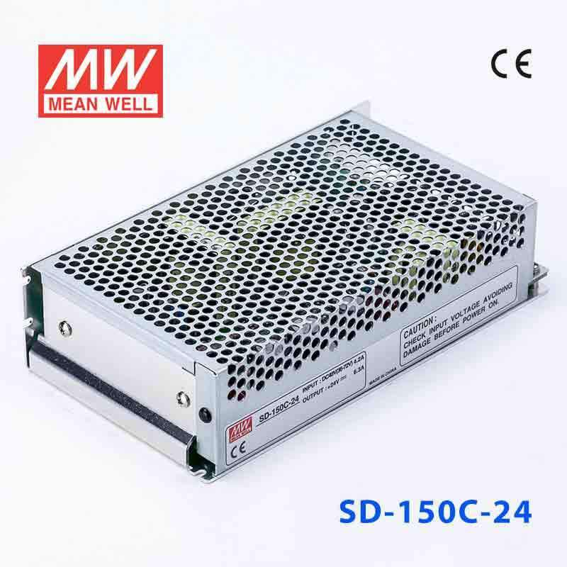 Mean Well SD-150C-24 DC-DC Converter - 150W - 36~72V in 24V out 6.5A - SD-150C-24 - powersupplymall.com