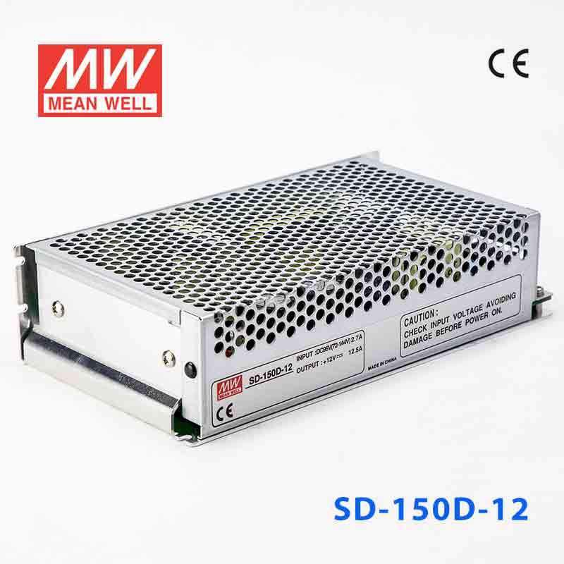Mean Well SD-150D-12 DC-DC Converter - 150W - 72~144V in 12V out 12.5A - SD-150D-12 - powersupplymall.com