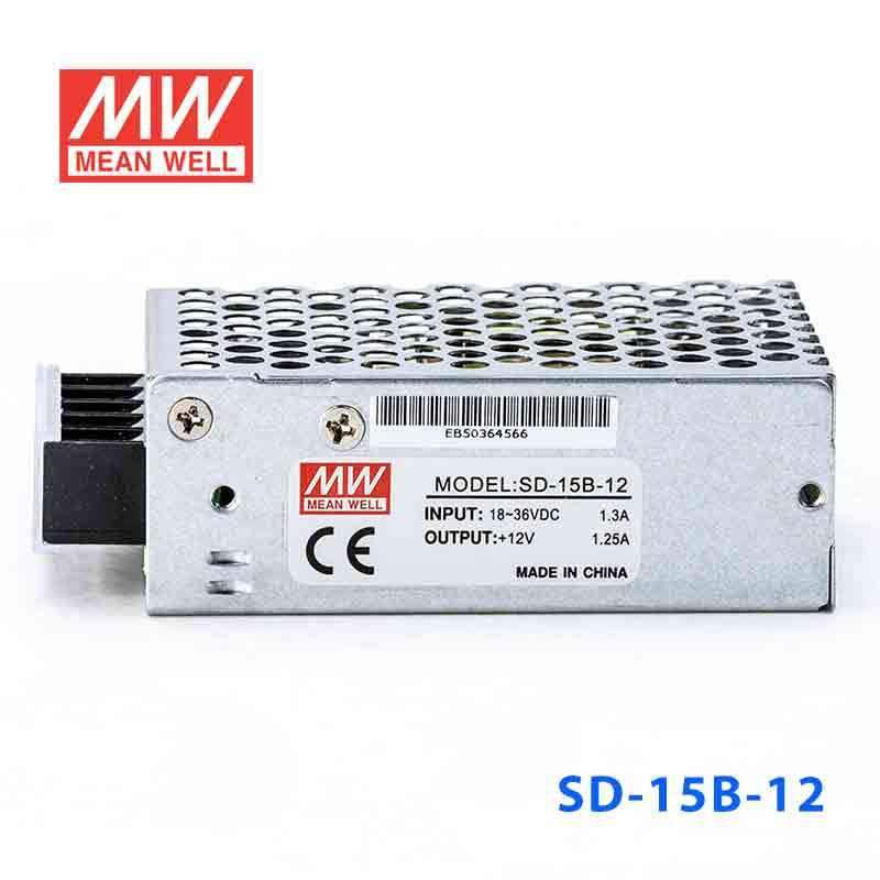 Mean Well SD-15B-12 DC-DC Converter - 15W - 18~36V in 12V out 1.25A - SD-15B-12 - powersupplymall.com
