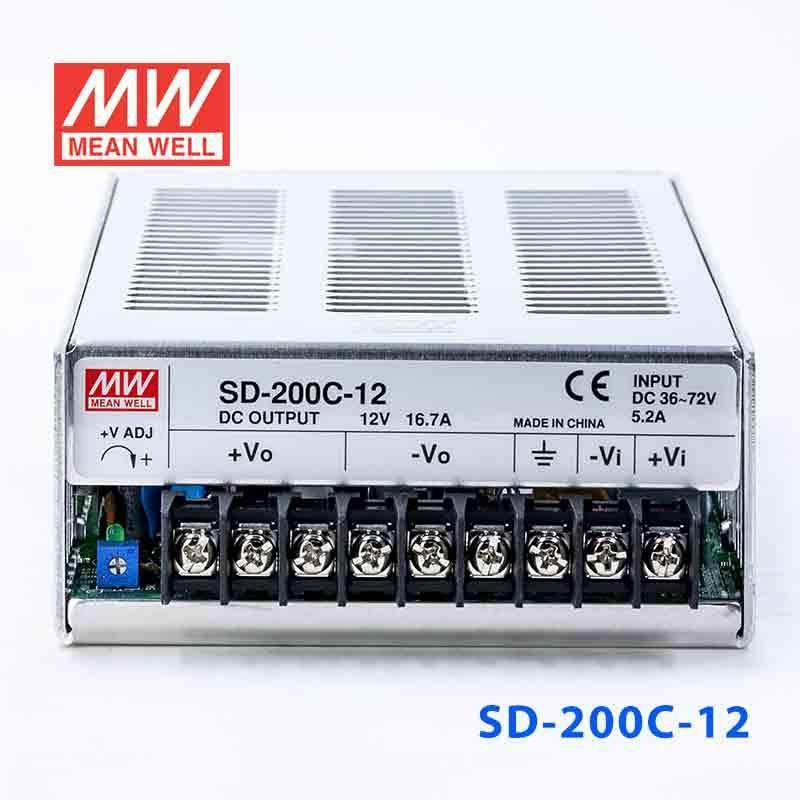 Mean Well SD - 200C - 12 DC - DC Converter - 200W - 36~72V in 12V out - SD - 200C - 12 - powersupplymall.com