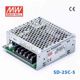 Mean Well SD-25C-5 DC-DC Converter - 25W - 36~72V in 5V out 5A - SD-25C-5 - powersupplymall.com