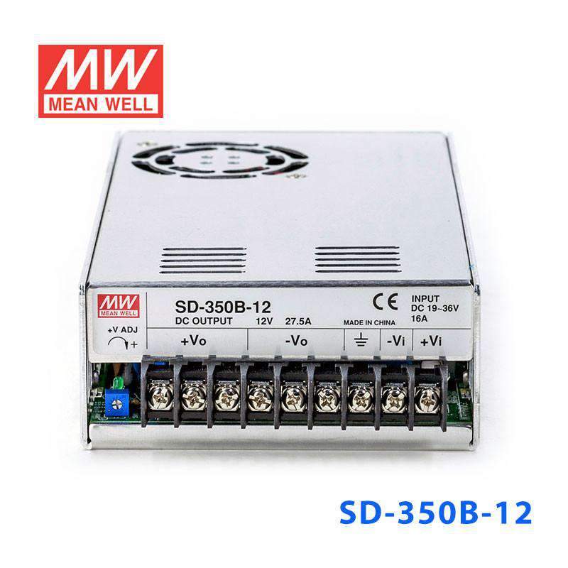 Mean Well SD-350B-12 DC-DC Converter - 330W - 19~36V in 12V out 27.5A - SD-350B-12 - powersupplymall.com