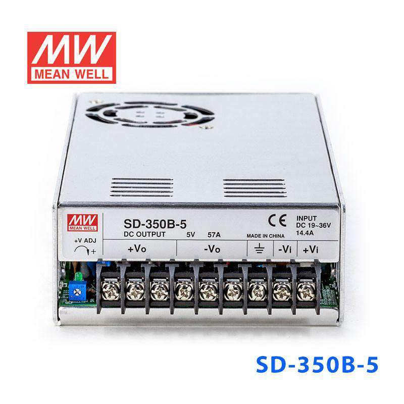 Mean Well SD-350B-5 DC-DC Converter - 280W - 19~36V in 5V out 57A - SD-350B-5 - powersupplymall.com