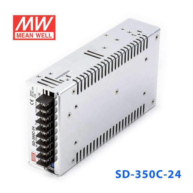 Mean Well SD-350C-24 DC-DC Converter - 350W - 36~72V in 24V out 14.6A - SD-350C-24 - powersupplymall.com