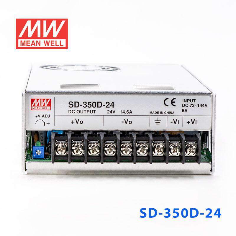 Mean Well SD-350D-24 DC-DC Converter - 350W - 72~144V in 24V out 14.6A - SD-350D-24 - powersupplymall.com
