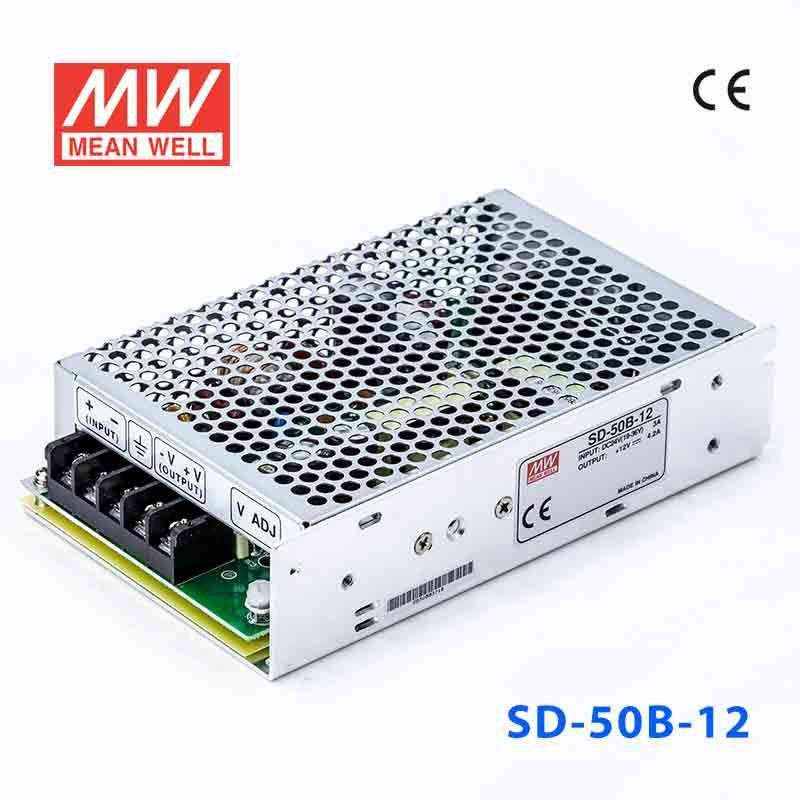 Mean Well SD-50B-12 DC-DC Converter - 50W - 19~36V in 12V out 4.2A - SD-50B-12 - powersupplymall.com