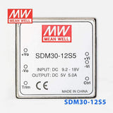 Mean Well SDM30-12S5 DC-DC Converter - 25W - 9.2~18V in 5V out 5A - SDM30-12S5 - powersupplymall.com