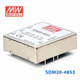 Mean Well SDM30-48S3 DC-DC Converter - 16.5W - 36~72V in 3.3V out 5A - SDM30-48S3 - powersupplymall.com