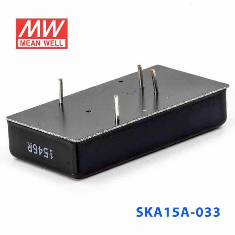 Mean Well SKA15A-033 DC-DC Converter - 9.9W - 9~18V in 3.3V out 3A - SKA15A-033 - powersupplymall.com