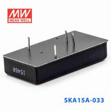 Mean Well SKA15A-033 DC-DC Converter - 9.9W - 9~18V in 3.3V out 3A - SKA15A-033 - powersupplymall.com