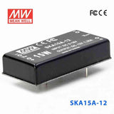 Mean Well SKA15A-12 DC-DC Converter - 9.9W - 9~18V in 12V out 1.25A - SKA15A-12 - powersupplymall.com