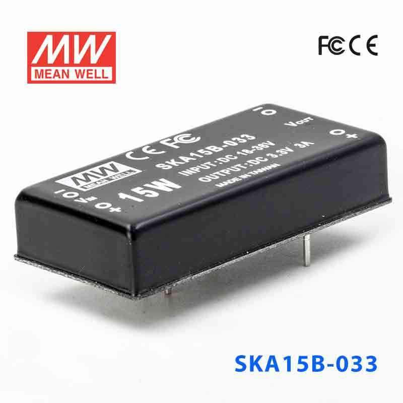 Mean Well SKA15B-033 DC-DC Converter - 15W - 18~36V in 3.3V out 3A - SKA15B-033 - powersupplymall.com