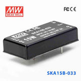 Mean Well SKA15B-033 DC-DC Converter - 15W - 18~36V in 3.3V out 3A - SKA15B-033 - powersupplymall.com