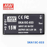 Mean Well SKA15C-033 DC-DC Converter - 15W - 36~72V in 3.3V out 3A - SKA15C-033 - powersupplymall.com