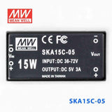 Mean Well SKA15C-05 DC-DC Converter - 15W - 36~72V in 5V out 3A - SKA15C-05 - powersupplymall.com