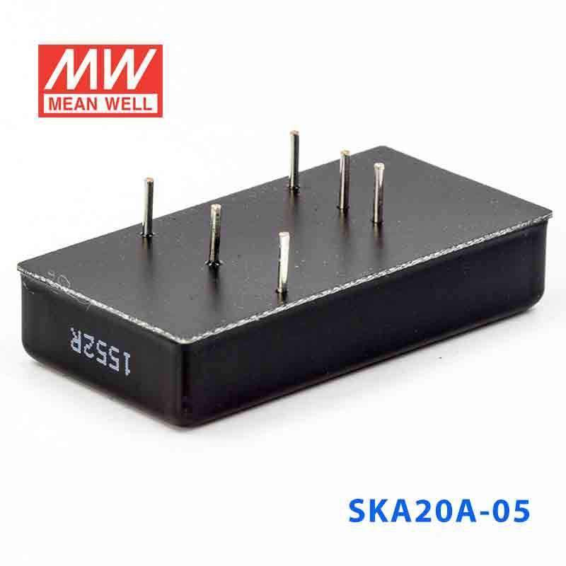 Mean Well SKA20A-05 DC-DC Converter - 20W - 9~18V in 5V out 4A - SKA20A-05 - powersupplymall.com