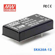 Mean Well SKA20A-12 DC-DC Converter - 20W - 9~18V in 12V out 1.66A - SKA20A-12 - powersupplymall.com