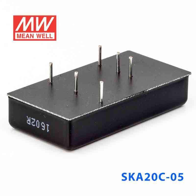 Mean Well SKA20C-05 DC-DC Converter - 20W - 36~75V in 5V out 4A - SKA20C-05 - powersupplymall.com