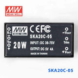 Mean Well SKA20C-05 DC-DC Converter - 20W - 36~75V in 5V out 4A - SKA20C-05 - powersupplymall.com
