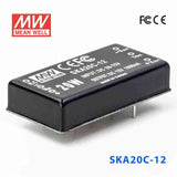 Mean Well SKA20C-12 DC-DC Converter - 20W - 36~75V in 12V out 1.66A - SKA20C-12 - powersupplymall.com