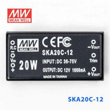 Mean Well SKA20C-12 DC-DC Converter - 20W - 36~75V in 12V out 1.66A - SKA20C-12 - powersupplymall.com