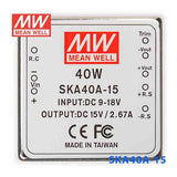 Mean Well SKA40A-15 DC-DC Converter - 35W - 9~18V in 15V out 2.67A - SKA40A-15 - powersupplymall.com
